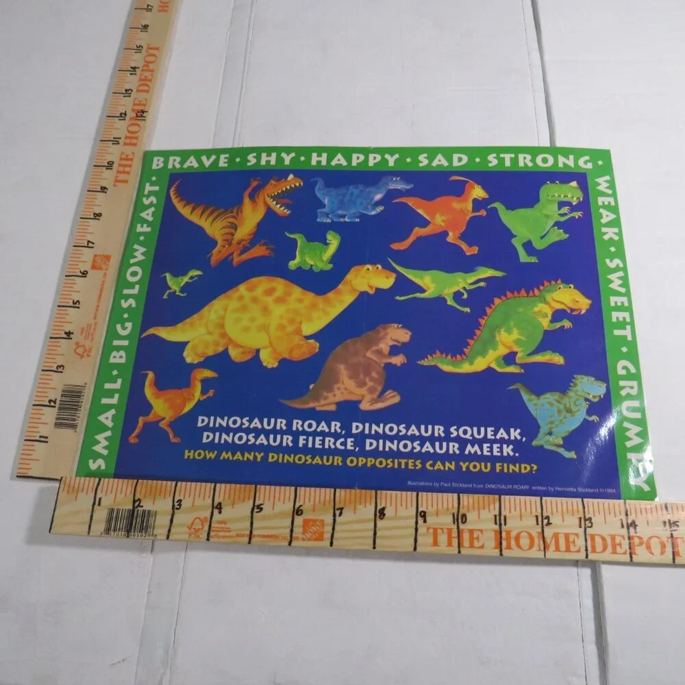 Dinosaur Classroom (8) LAMINATED posters Bulletin Board